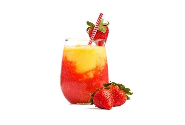 Pineapple with strawberry