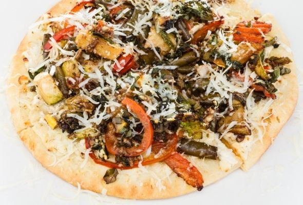 Vegetable and Cheese Pizza