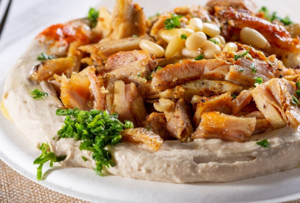 Shawarma Plate with Hummus