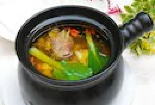 Chef special soup in clay pot Soup