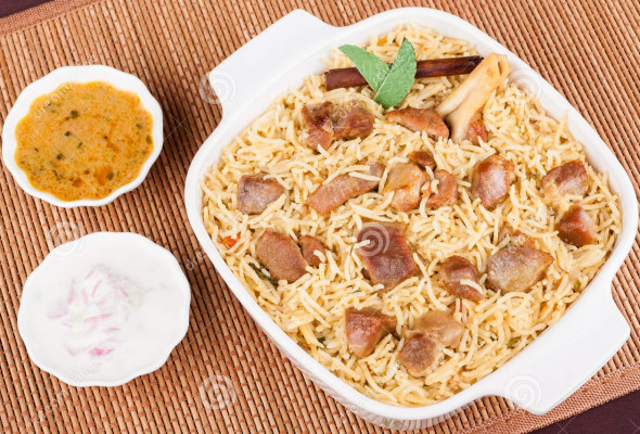 Mutton Biryani + Raita & Salad