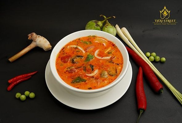 Tom Yum Soup with Squid